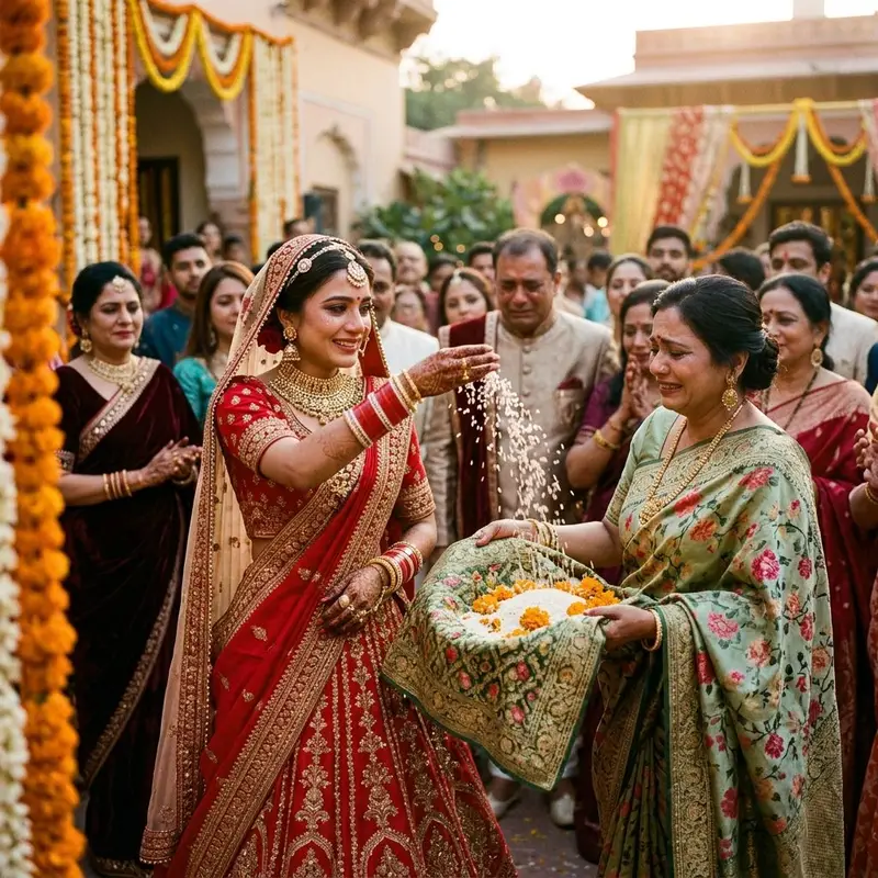 Vidaai Rituals: Significance, Regional Customs, and Heartfelt Moments