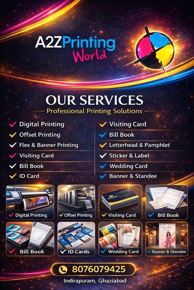 Pamphlet printing/Flex printing/Business card/Banner/Letter head/book printing/ Light board..