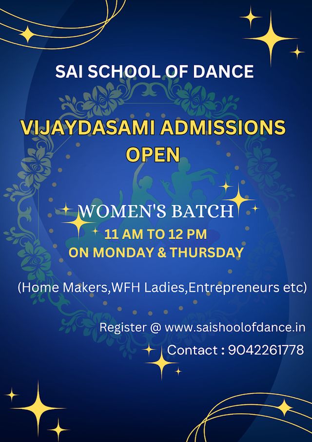 SAI SCHOOL OF DANCE(ONLINE BHARATHANATYAM DANCE CLASS