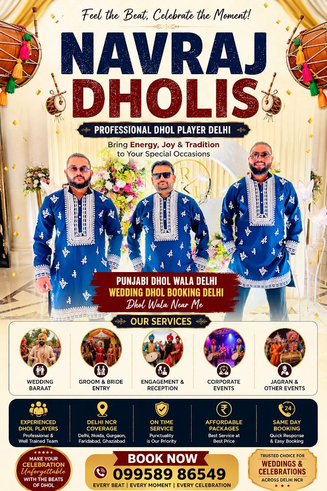 Navraj Dholis - Punjabi dhol wala in vasant vihar